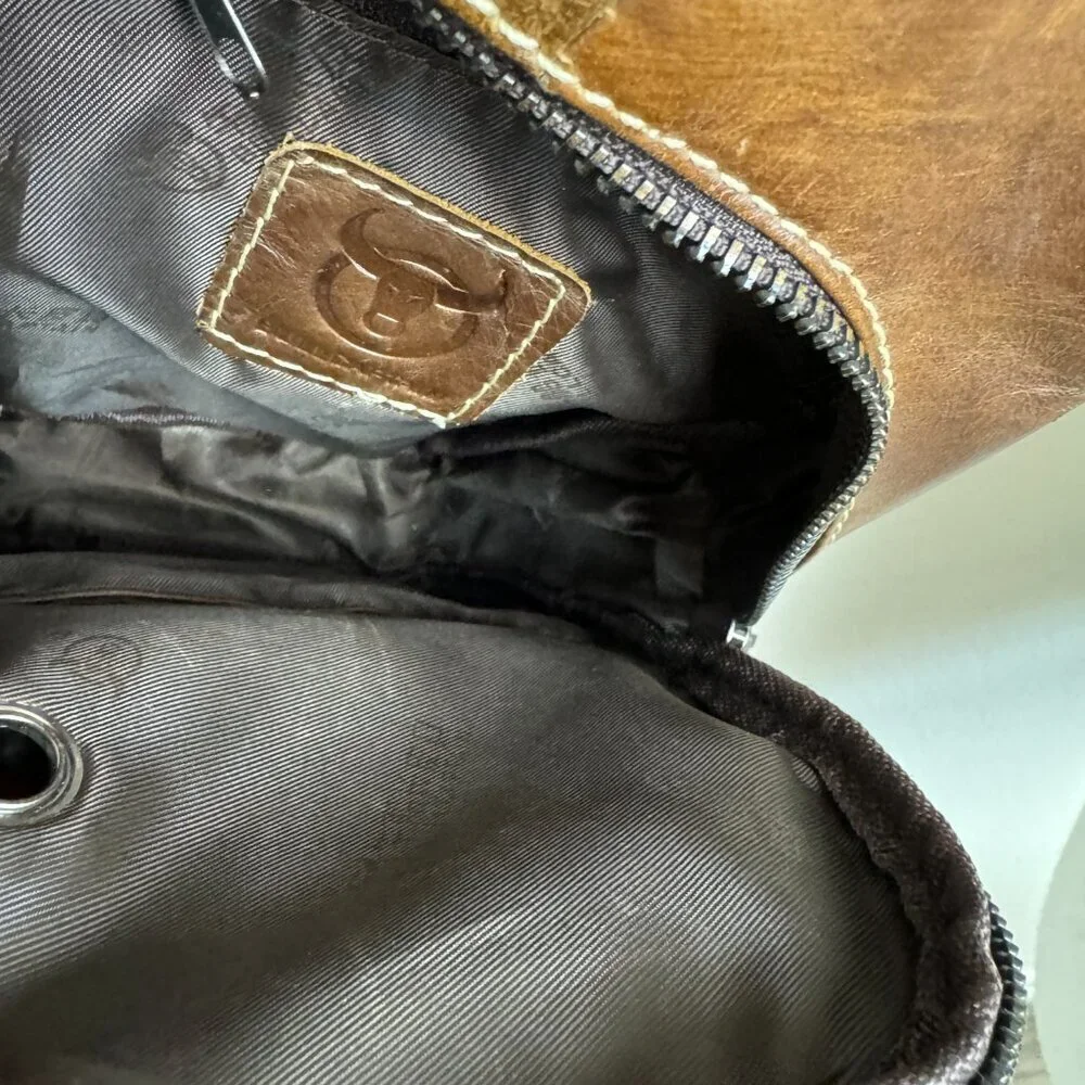 BULLCAPTAIN Genuine Leather Sling Bag Casual Shoulder Chest Crossbody